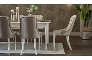 Обеденный стол раздвижной Gravita (Гравита) GRAV-14 слоновая кость