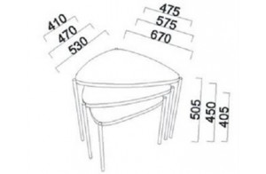 Журнальный столик 3 в 1 Палвин PALV-52