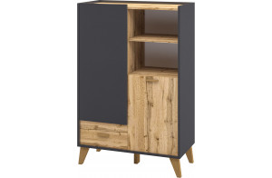 Шкаф комбинированный Сканди МН-036-07(графит)