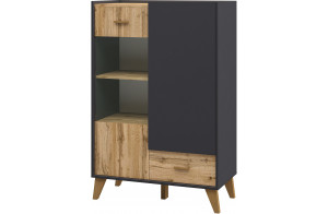 Шкаф комбинированный Сканди МН-036-08(графит)