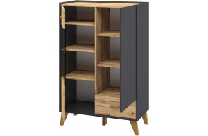 Шкаф комбинированный Сканди МН-036-08(графит)