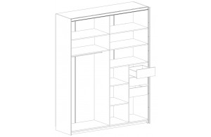 Шкаф-купе для одежды Глазго