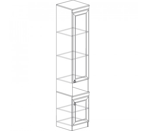 Шкаф комбинированный Инна 617 темный